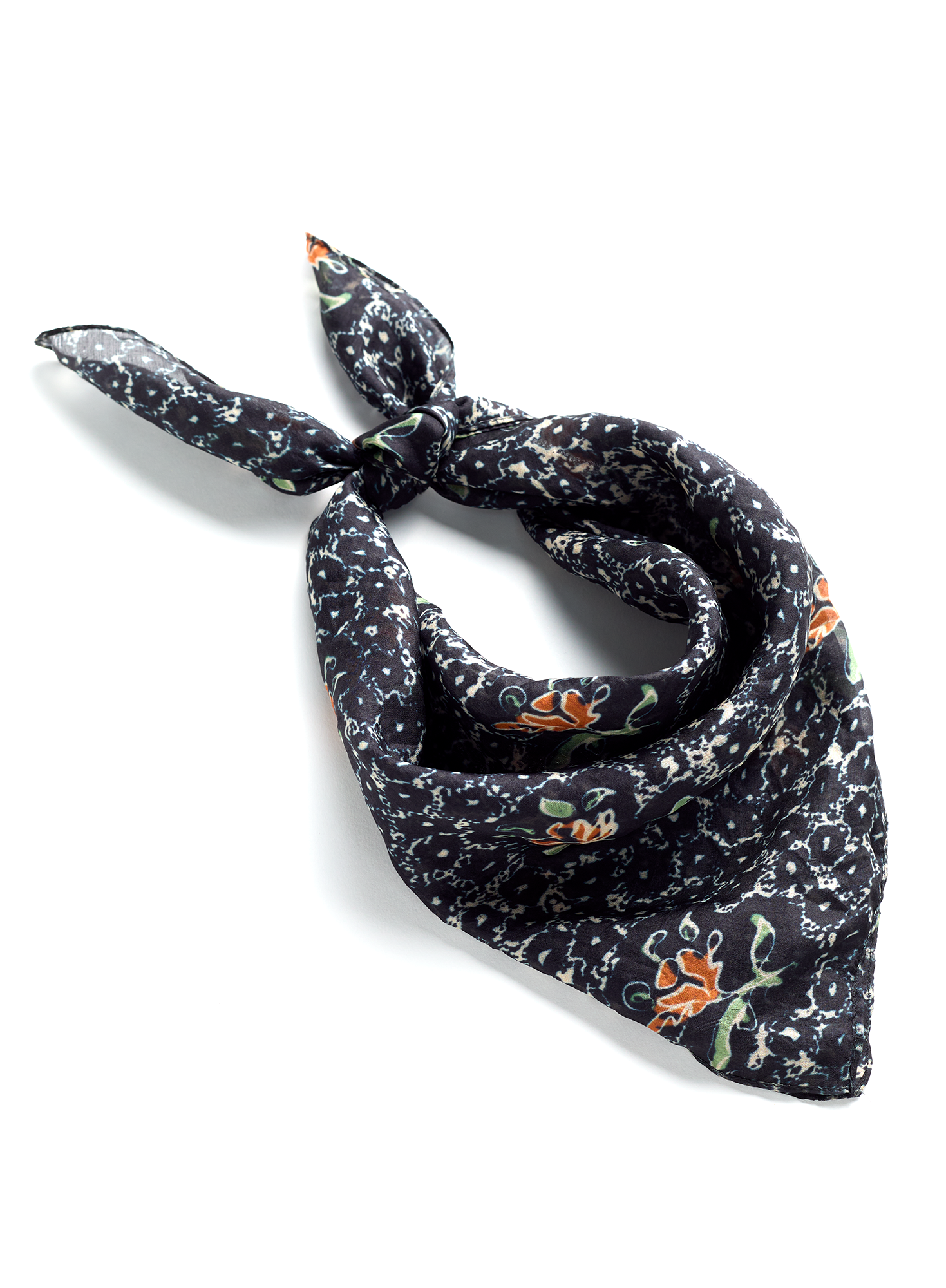 Seidenbandana mit Parisienne-Rosenmotiv